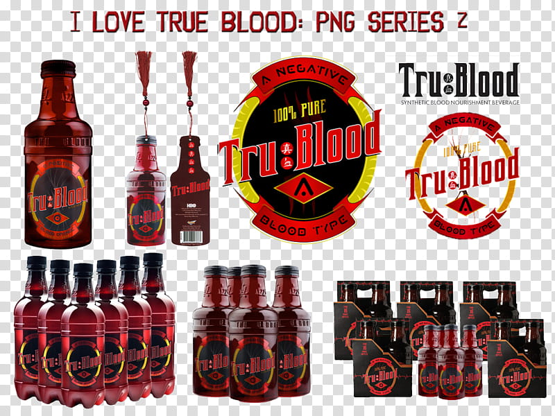 I LOVE TRUE BLOOD SERIES , Tru Blood bottle lot transparent background PNG clipart
