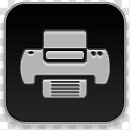 Albook extended dark , grey printer icon on black background transparent background PNG clipart