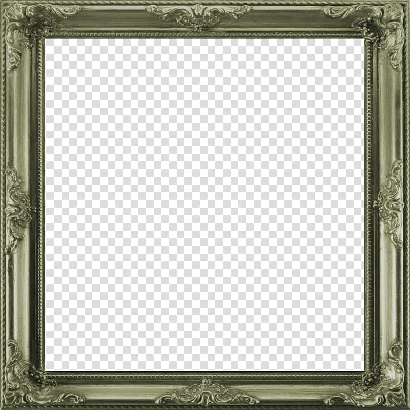 Antique Frame I square, empty brown frame transparent background PNG clipart