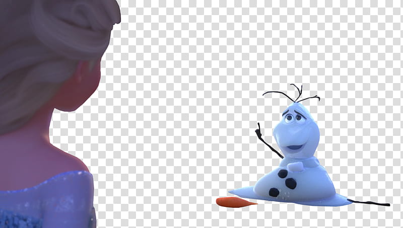 Elsa and melting Olaf transparent background PNG clipart