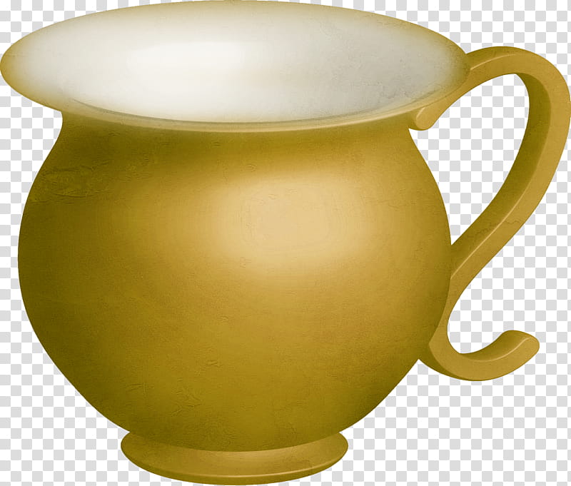 yellow and white vase close-up transparent background PNG clipart