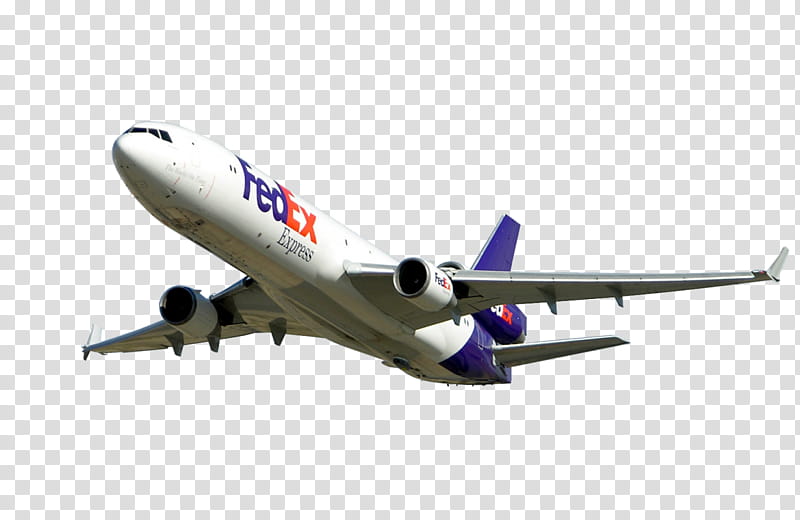 Cartoon Airplane, FedEx, Courier, DHL EXPRESS, Mcdonnell Douglas Md11, Cargo, Transport, Express Mail, Logistics, Airline transparent background PNG clipart