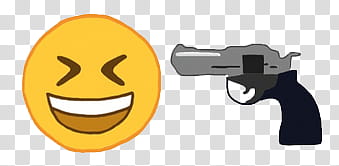 Emoji , laughing emoji and gun emoji transparent background PNG clipart