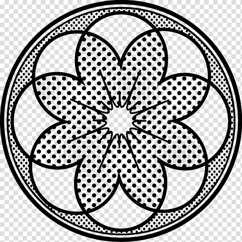 Circle Brushes, black flower of life art transparent background PNG clipart