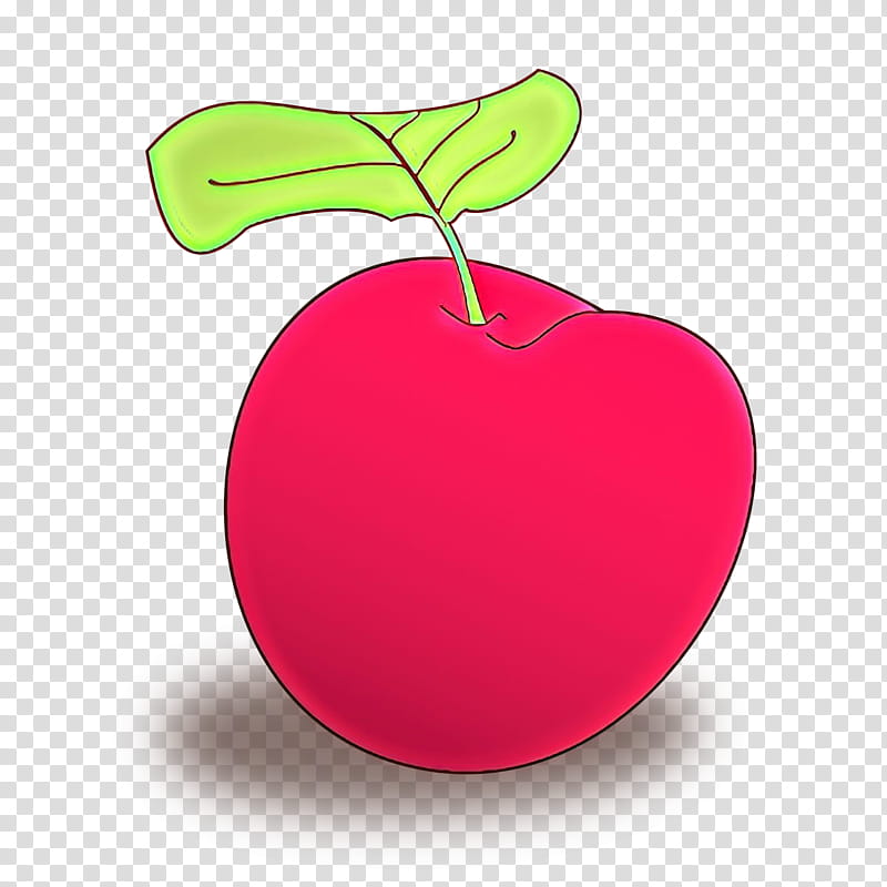 fruit apple plant pink leaf, Cartoon, Heart, Tree, Rose Family, Food transparent background PNG clipart