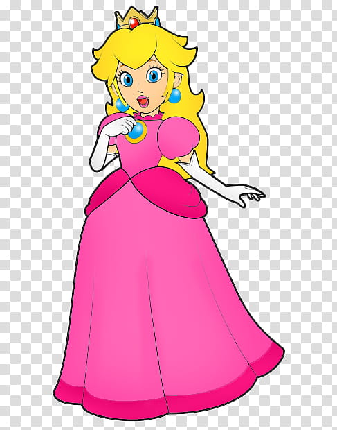 Super Mario, Princess Peach illustration transparent background PNG clipart