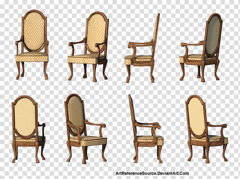 Free Same Chair  Views, brown wooden armchair transparent background PNG clipart