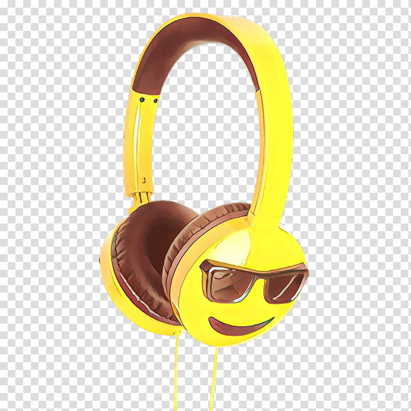 Headphones, Cartoon, Audio, Yellow, Audio Signal, Audio Equipment, Gadget, Technology transparent background PNG clipart