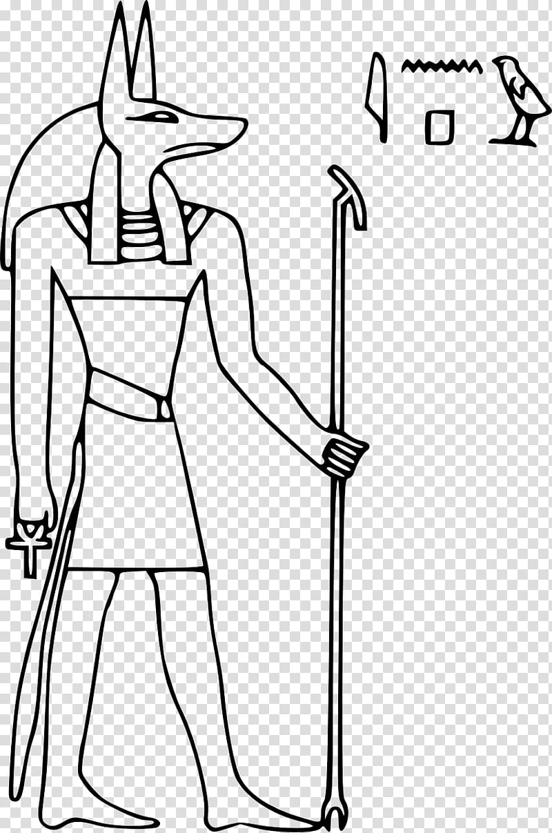 egyptian gods anubis drawing