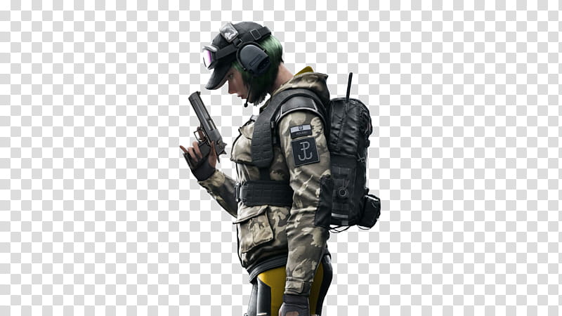 Rainbow Six Siege Ela Bosak p, man wearing gray and black military suit transparent background PNG clipart