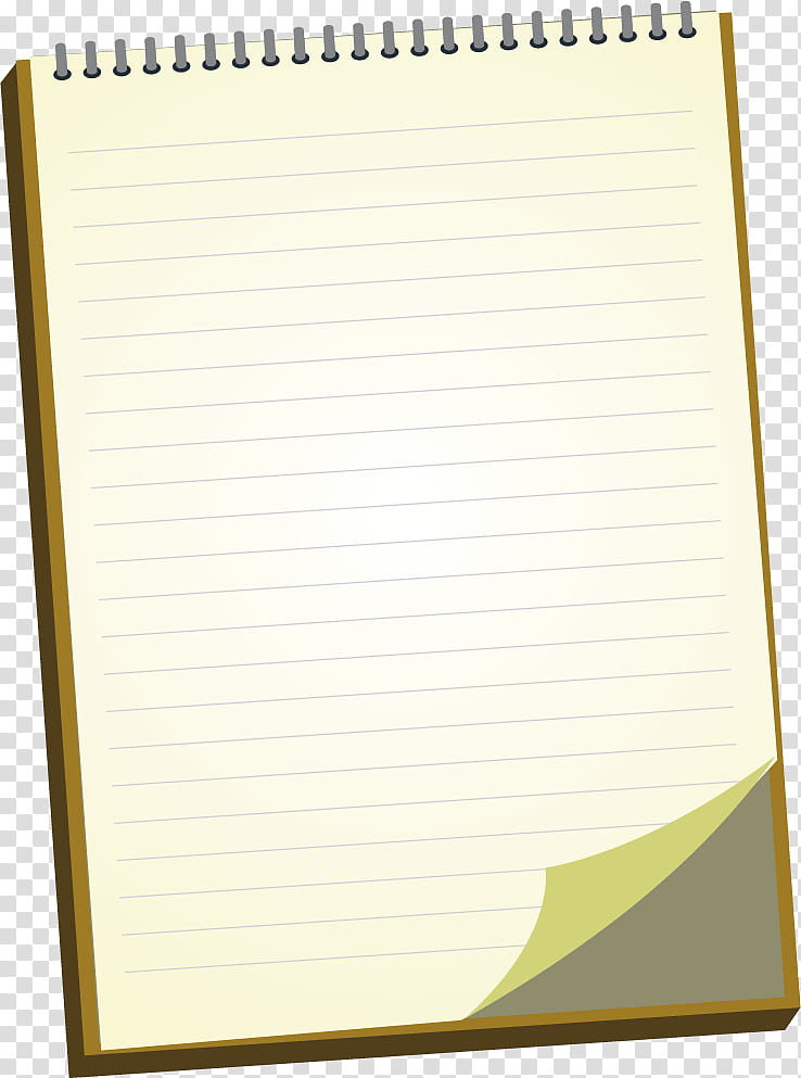 yellow notebook paper clipart