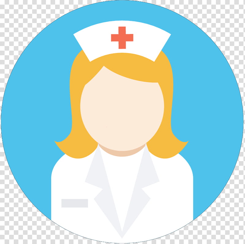 Nurse, Cartoon, Logo, Line, Yellow, Circle transparent background PNG clipart