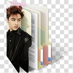 Kyung Soo Live Folder Icon , Kyung Soo Data Full, men's black zip-up jacket transparent background PNG clipart