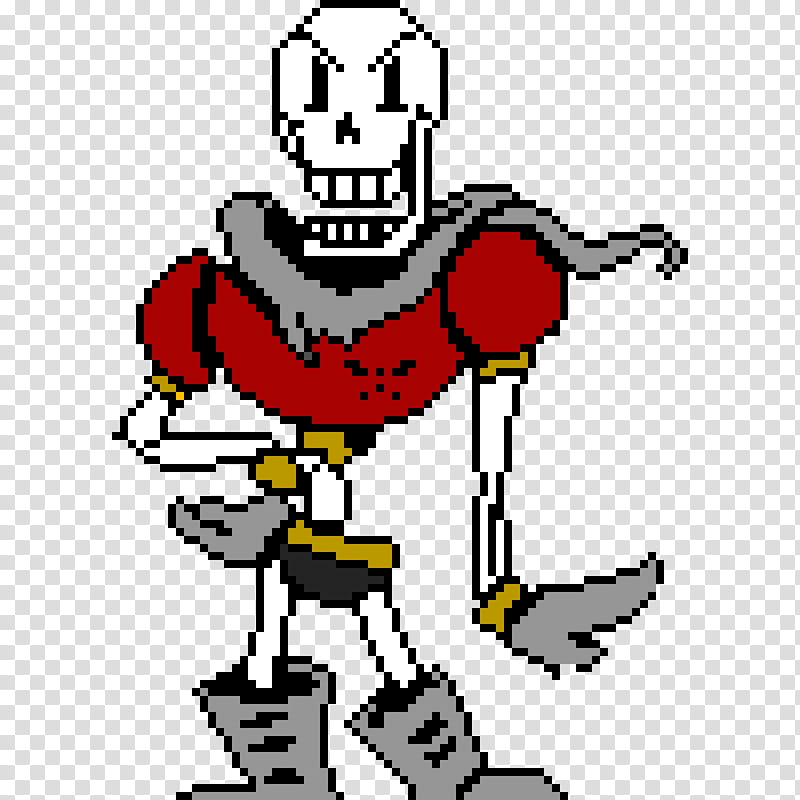 Undertale Pixel Art Deltarune Sprite Papyrus Drawing Skeleton | The ...