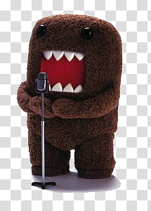 Domo, Domo talking through microphone transparent background PNG clipart