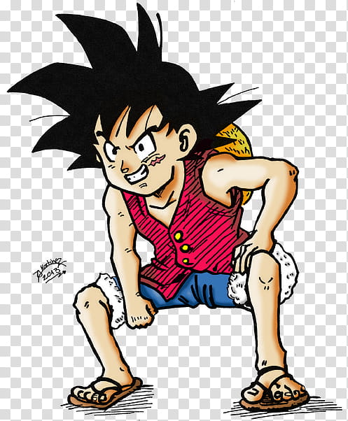 Son Goku, Ruffy Colo transparent background PNG clipart