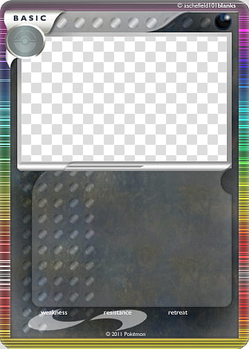 LunarEclipse Blanks , multicolored Pokémon trading card frame transparent background PNG clipart