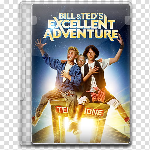 Movie Icon , Bill & Ted's Excellent Adventure, Bill & Ted's Excellent Adventure DVD cover transparent background PNG clipart