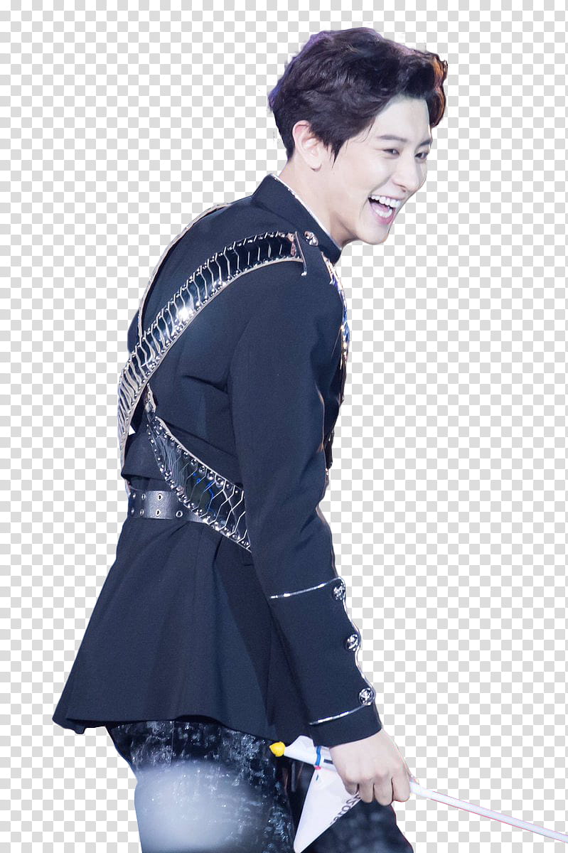 Chanyeol  Dream Concert , smiling man wearing black long-sleeved shirt transparent background PNG clipart