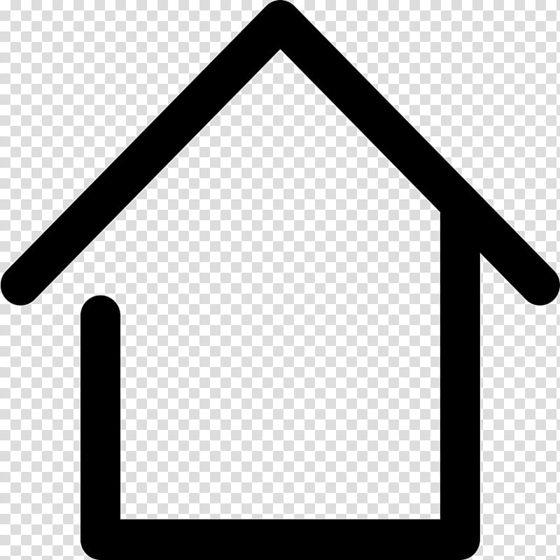 House Symbol, Web Button, Menu, Building, Triangle, Line, Black And ...