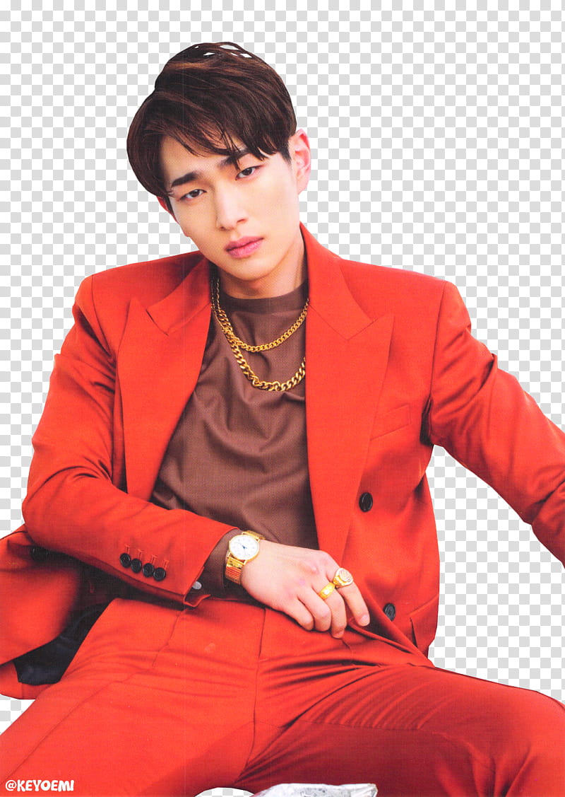 SHINee , men's red suit jacket transparent background PNG clipart