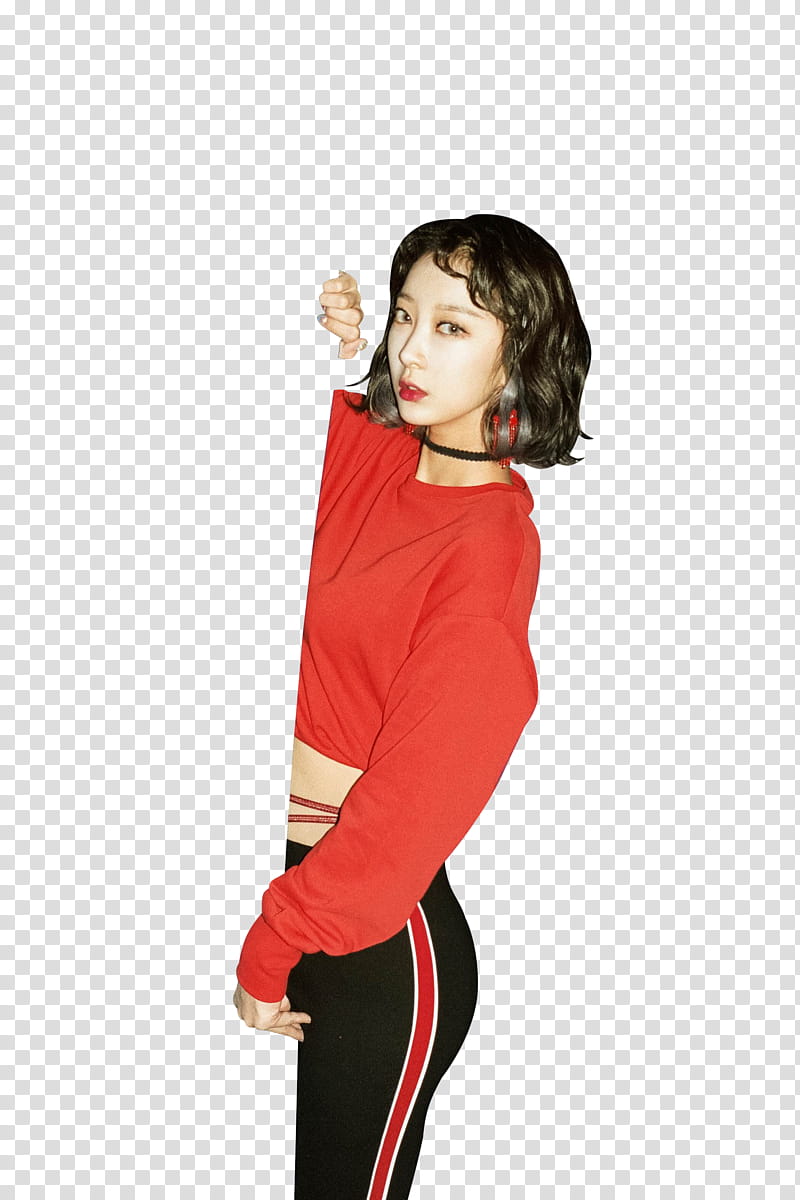 EXID FULL MOON , woman wearing red sweaters transparent background PNG clipart