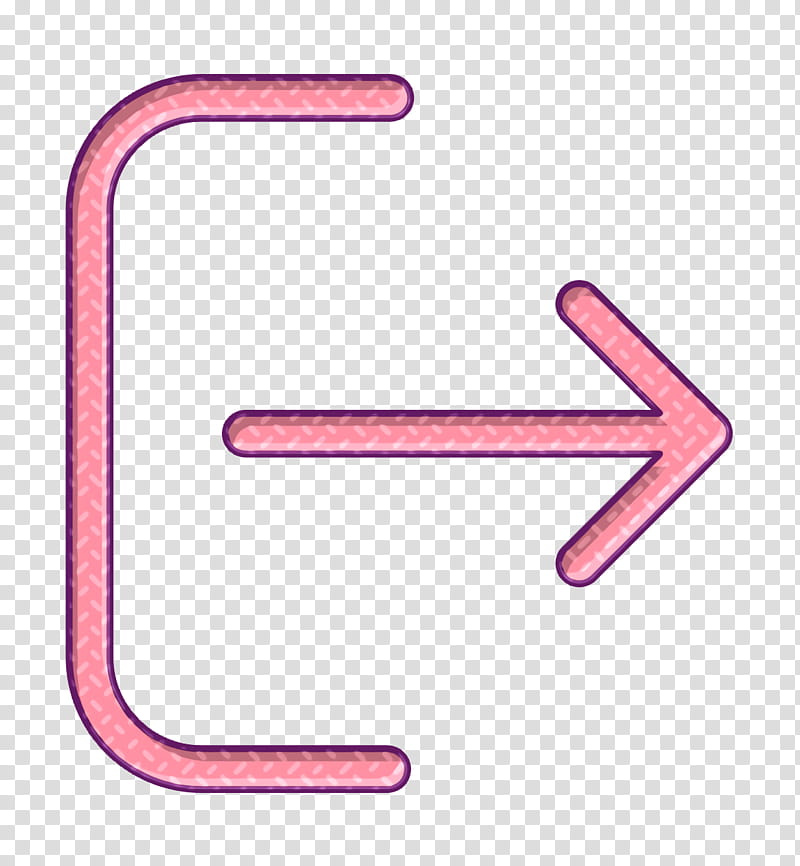 Logout icon Multimedia icon signs icon, Pink, Line, Material Property transparent background PNG clipart