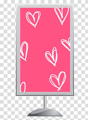 Signboards , pink and white hearts illustration transparent background PNG clipart