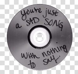 alternative overlays archive s, you're just a sad song media disc transparent background PNG clipart