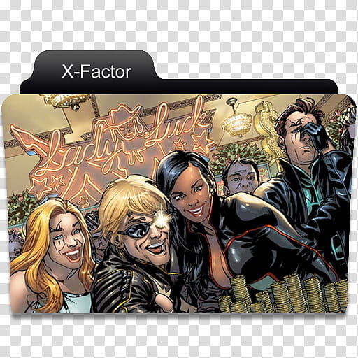 Marvel Comics Folder , X-Factor Lady Luck filename transparent background PNG clipart