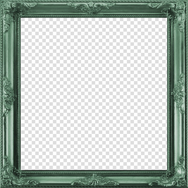 Antique Frame I square, square gray metal frame transparent background PNG clipart