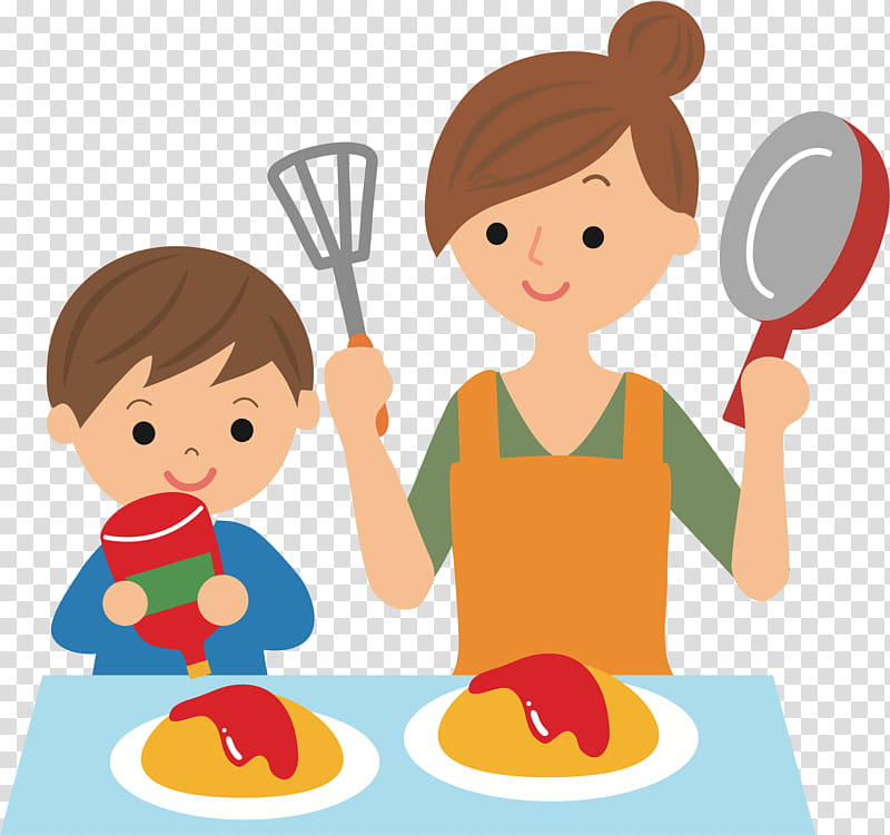 Child, Cooking, Food, Drawing, Mother, Cookware, Kitchen, Cartoon transparent background PNG clipart