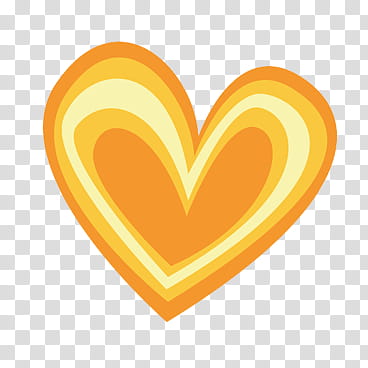 yellow and orange heart illustration transparent background PNG clipart