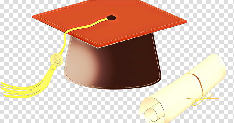 Graduation Cap, Yellow, MortarBoard, Orange, Headgear, Birdhouse transparent background PNG clipart