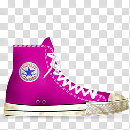 pink and white Converse All-Star high-top illustration transparent background PNG clipart