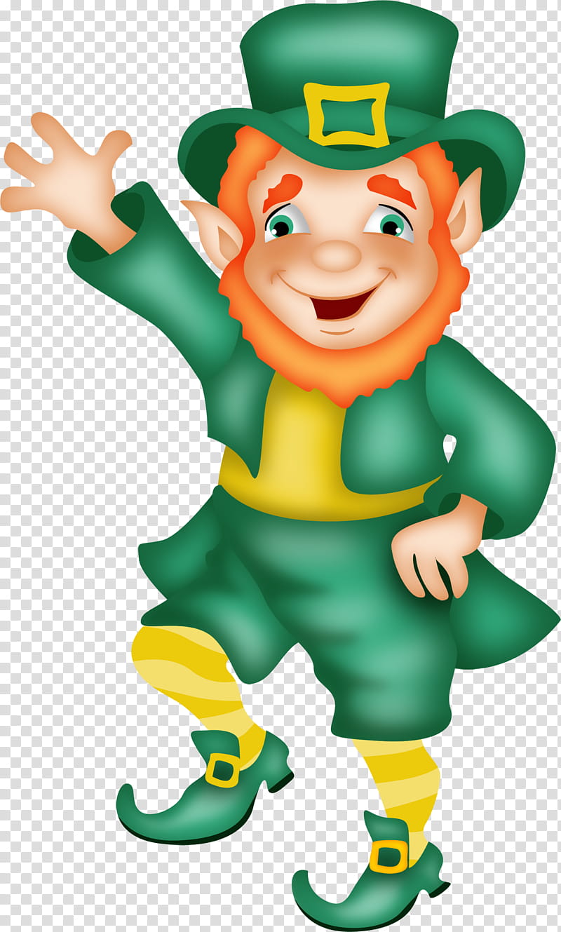 Saint Patricks Day, Leprechaun, Cartoon, Lemurs, Irish People, Mascot, Character, Dance transparent background PNG clipart