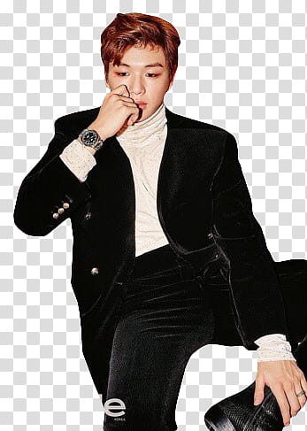 KANG DANIEL WANNA ONE, men's black zip-up jacket transparent background PNG clipart