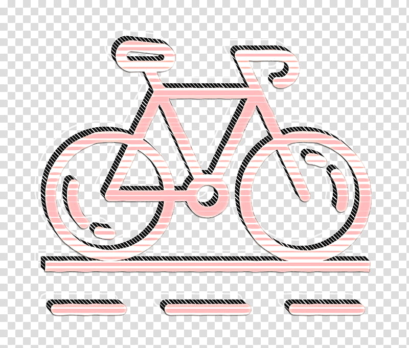 Bicycle icon Hobbies icon Bike icon, Pink, Text, Bicycle Part, Bicycle Wheel, Bicycle Tire, Vehicle, Bicycle Accessory transparent background PNG clipart