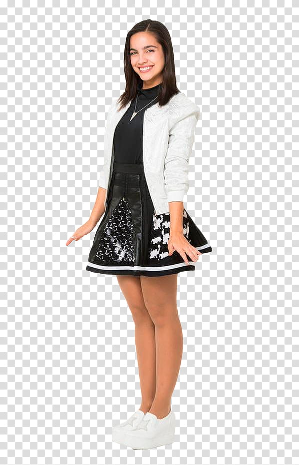 Yo soy Franky , standing woman wearing black dress and white jacket transparent background PNG clipart