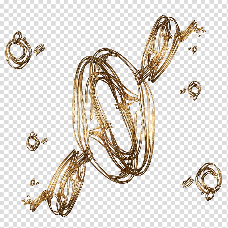 Gold Loops, gold lines transparent background PNG clipart