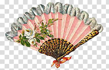 Vintage Fan s, multicolored floral hand fan artwork transparent background PNG clipart