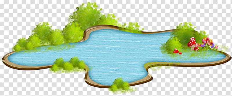 Pond, Drawing, Animal, Swamp, Landscape, Animation, Green, Plant transparent background PNG clipart