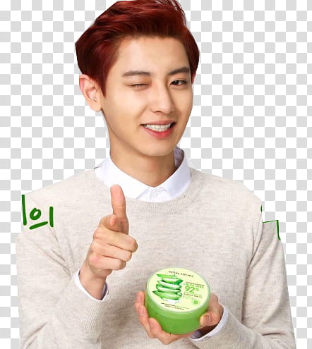 ChanBaek render EXO, smiling man making ok hand sign transparent background PNG clipart