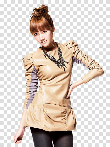 Girls Generation SNSD Renders, women's brown long-sleeved shirt transparent background PNG clipart