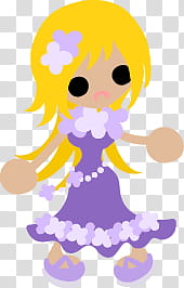 The icons of cute girls in cute dress, himawari-girl- transparent background PNG clipart