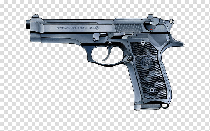 Gimp Handguns, gray semi-automatic pistol transparent background PNG clipart