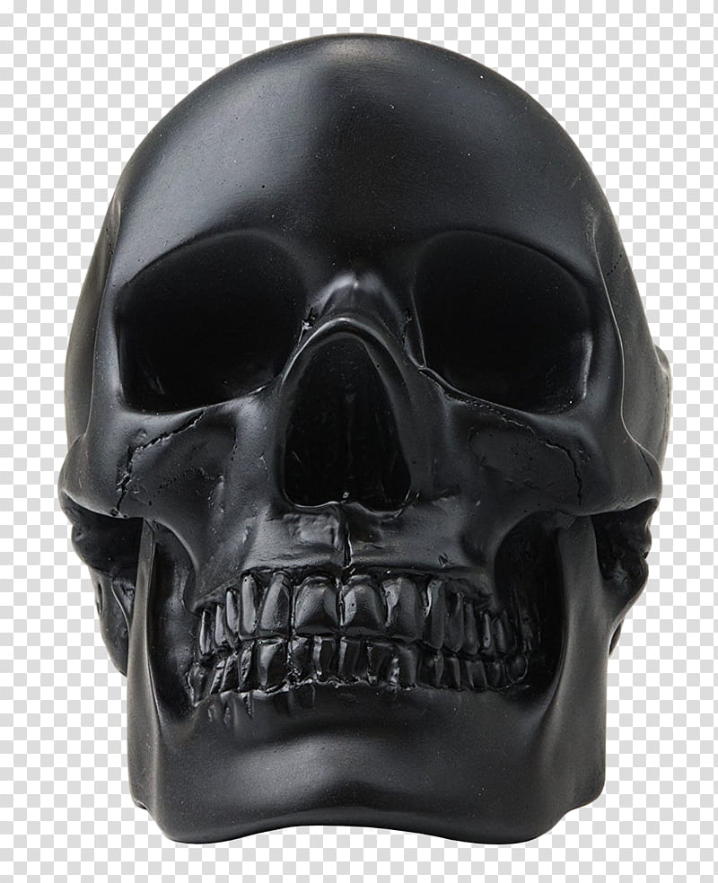 black skull figurine transparent background PNG clipart