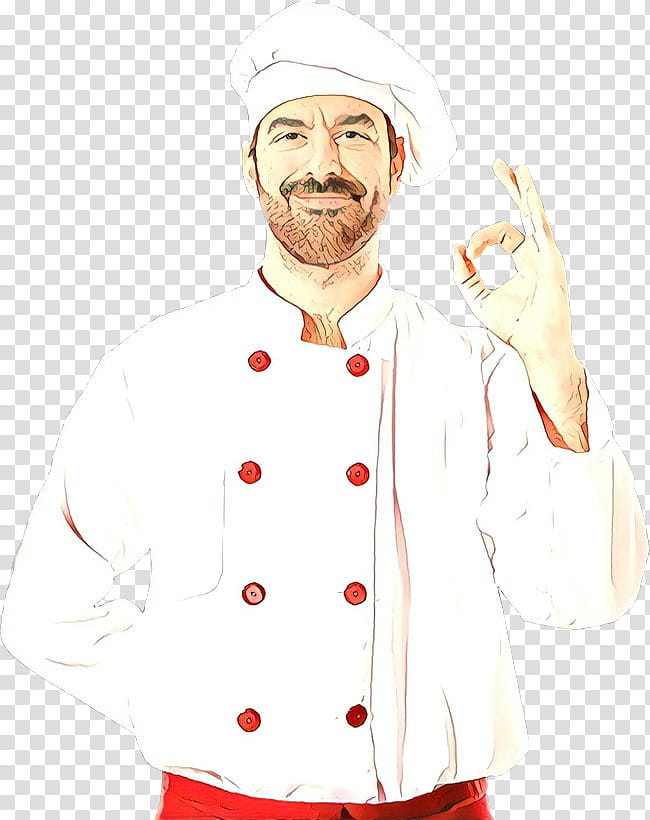 cook chef gesture chef's uniform uniform, Cartoon, Chefs Uniform, Chief Cook transparent background PNG clipart