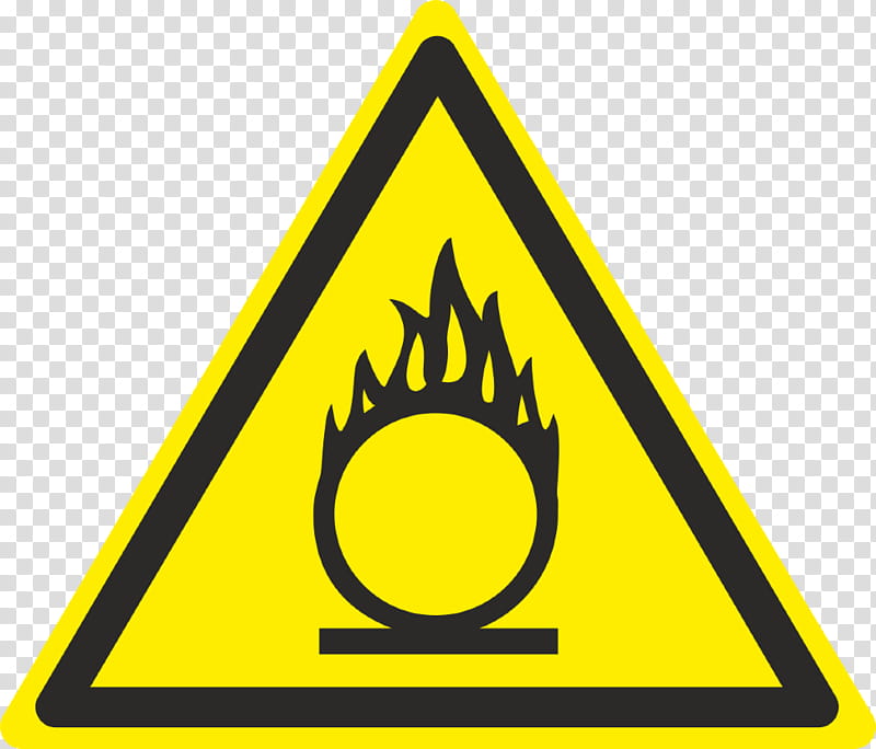 Warning Sign Yellow, Oxidizing Agent, Label, Sticker, Safety, Hazard Symbol, Risk, Combustibility And Flammability transparent background PNG clipart