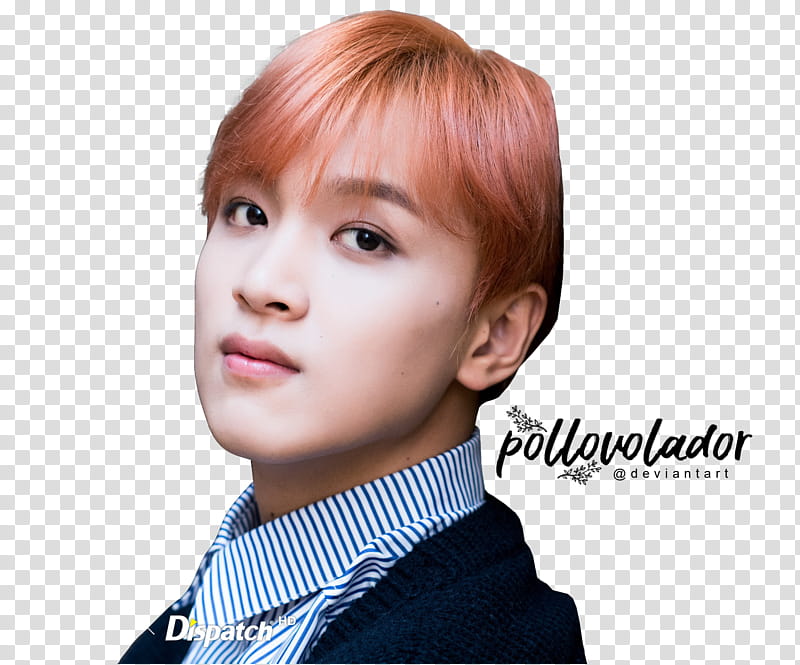 Renjun Jeno Haechan Valentine Day , men's white and black striped collared top transparent background PNG clipart